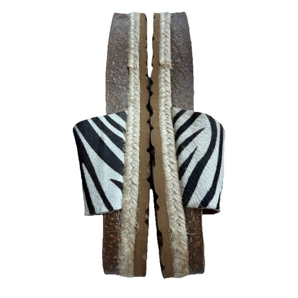 Yokono Zebra Cork & Rope Platform Slide Mule Sandals Women SZ  7.5 Made In Spain - Picture 4 of 9